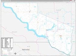 Charles Mix County Wall Map Premium Style 2026